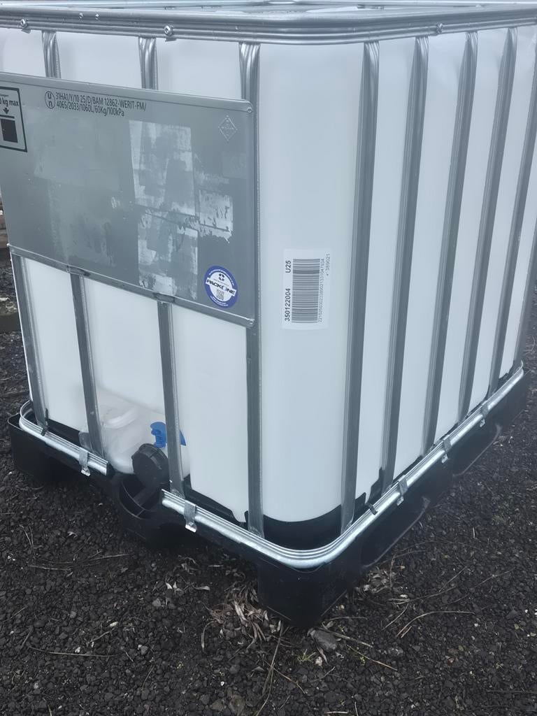 IBC Tank 1000 Liter - Grote Opening, Gespoeld, Ophalen of Verzenden