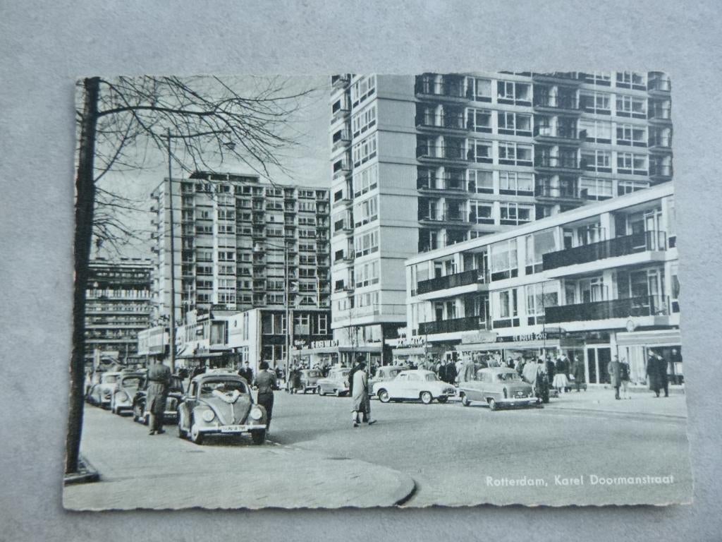 Rotterdam, Karel Doormanstraat/auto, Verzamelen, Verzenden, 1960 tot 1980, Ongelopen, Zuid-Holland
