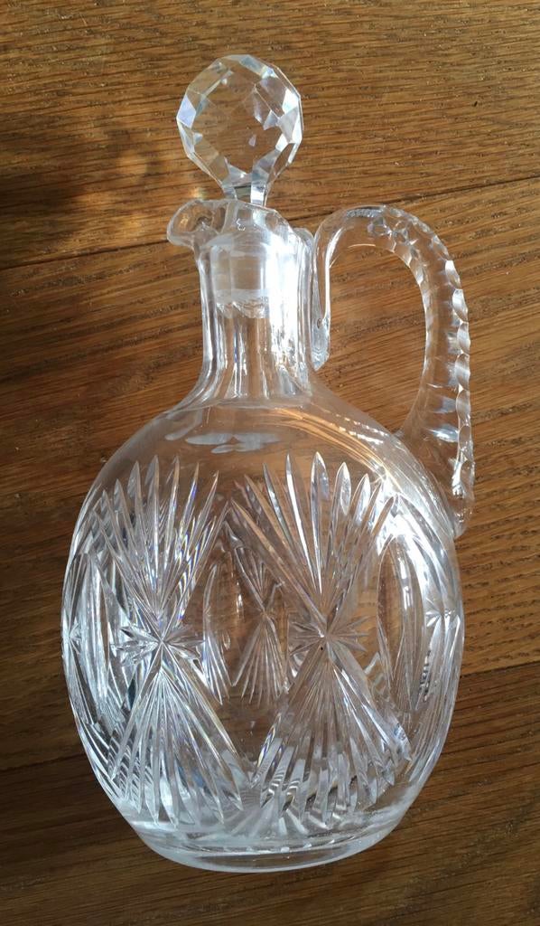 Antieke vintage kristallen karaf met stop, Ophalen