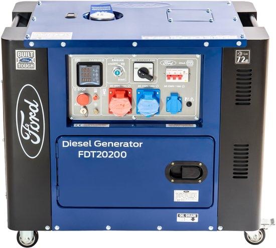 Ford Diesel Generator FDT20200 - nergens goedkoper 🍀✔️🍀, Doe-het-zelf en Verbouw, Aggregaten, Nieuw, Dieselolie, 10 tot 30 kVA