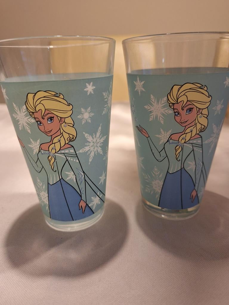 Leuke Frozen Glazen - Set van 2, Verzamelen, Ophalen, Gebruikt, Frisdrankglas