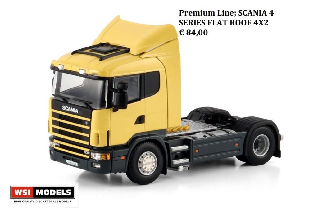 WSI Models Scania 4 low cab 4 x 2, Hobby en Vrije tijd, Modelauto's | 1:50, Ophalen of Verzenden, Nieuw, Bus of Vrachtwagen, Wsi