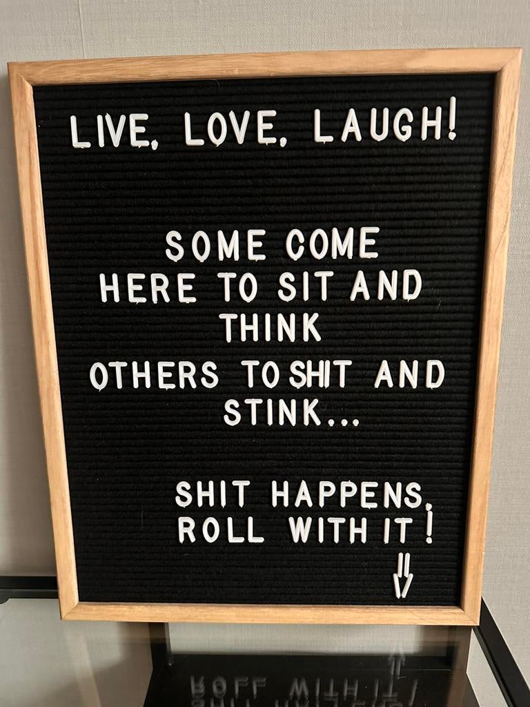 Letterbord van vilt met beuken lijst, Huis en Inrichting, Woonaccessoires | Tekstborden en Spreuken, Ophalen, Zo goed als nieuw