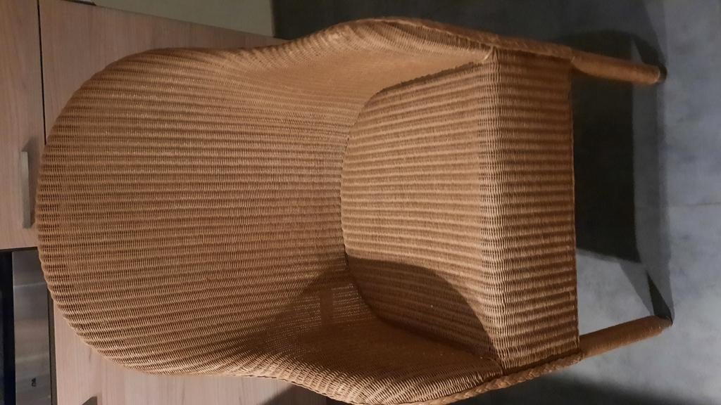 GRATIS 6 eetkamer loom stoelen, Huis en Inrichting, Ophalen, Gebruikt, Bruin, Riet of Rotan