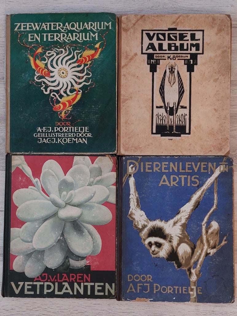 Verkade albums A.F.J. Portielje; A.J. van Laren; K. Boedijn, Boeken, Natuur, Portielje, van Laren, Boedijn, Natuur algemeen, Ophalen