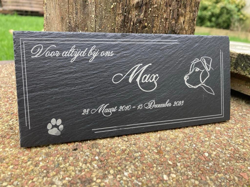 Gegraveerde Dieren Gedenksteen-Persoonlijke Grafsteen dieren, Dieren en Toebehoren, Overige Dieren-accessoires, Nieuw, Ophalen of Verzenden