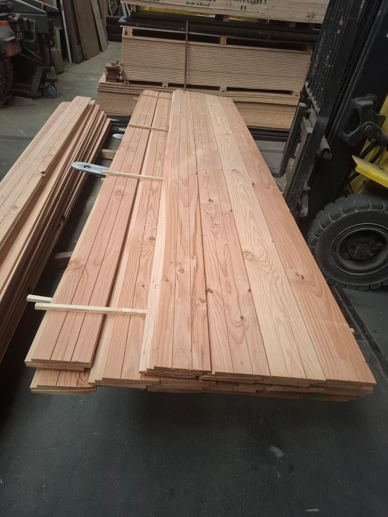 Partij 32 stuks douglas zweeds rabat planken 3 m bezorgen mo, Ophalen, Nieuw, 250 cm of meer, Planken