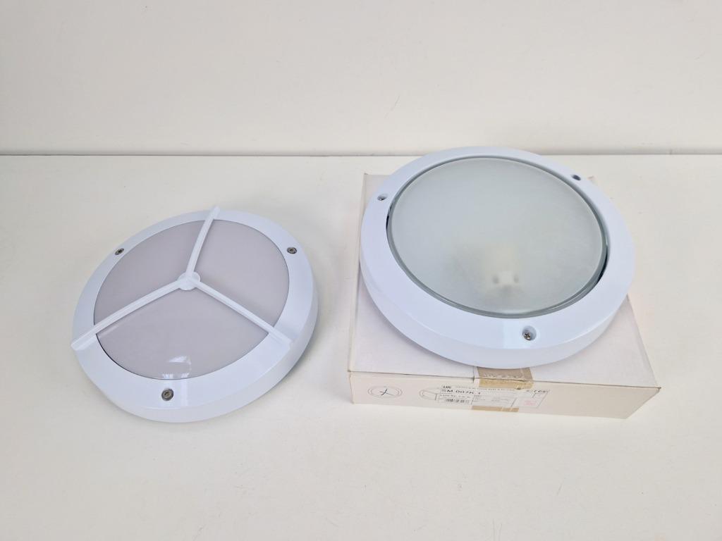 6 LUG Buiten wandlamp Satela III - IP54 slagvast wit metaal, Wandlamp, Ophalen of Verzenden, Netvoeding, 50 tot 250 watt