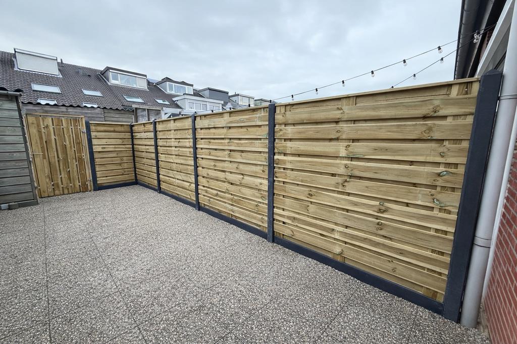 Hout-beton schutting v.a. €115,- pm incl montage & matrialen, Ophalen, 1 tot 2 meter, 6 meter of meer, Nieuw