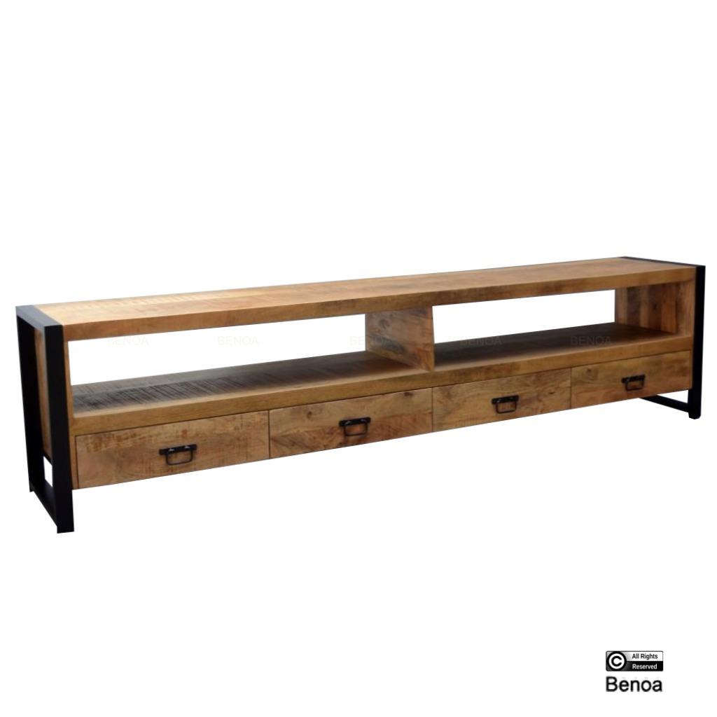 Tv meubels industrieel, Mango, Staal.  Goedkoop ! Maatwerk, 100 tot 150 cm, Nieuw, Megafurn, Ophalen of Verzenden