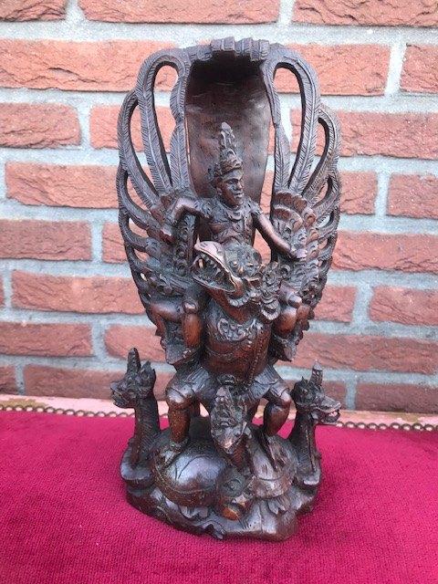 fraai Balinees houten beeld, Krishna en Garuda, Ophalen of Verzenden