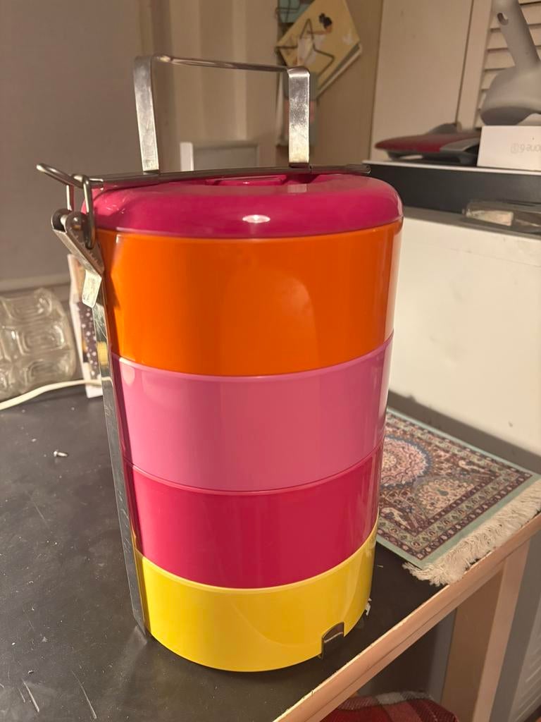 Hema goldfish brand Boho tiffin lunchbox lunchtrommel, Ophalen of Verzenden, Gebruikt