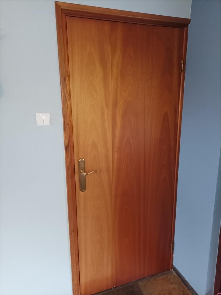 Binnendeur deur houten hout klink scharnieren, Huis en Inrichting, Kasten | Roldeurkasten en Archiefkasten, Ophalen, 25 tot 50 cm