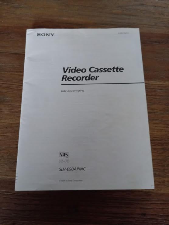 Sony Video Casette Recorder Gebruiksaanwijzing Nederlands, Verzenden, Zo goed als nieuw