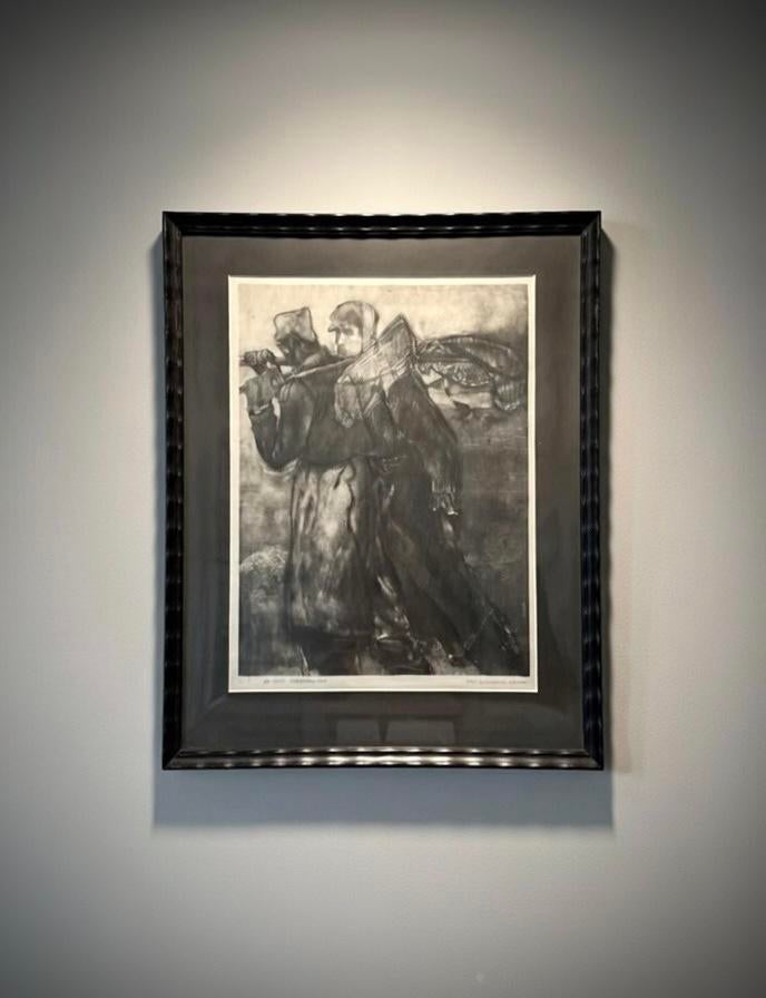 Jan Toorop - Schelpenvisschers Litho Katwijk, Antiek en Kunst, Ophalen of Verzenden