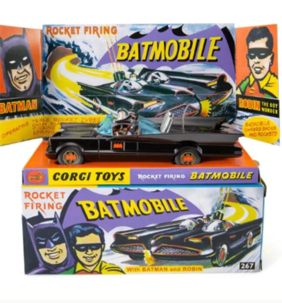 Batmobile CORGI Model Club GLANZEND ZWART SCHAAL 1:46 R 267, Hobby en Vrije tijd, Modelauto's | 1:43, Verzenden, Nieuw, Auto, Corgi
