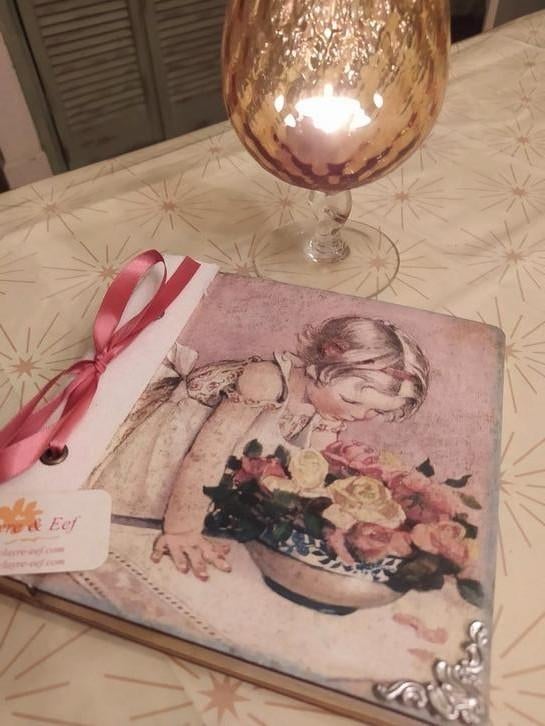 Clayre & eef brocante schattig fotoalbumboekje, Antiek en Kunst, Curiosa en Brocante, Ophalen of Verzenden