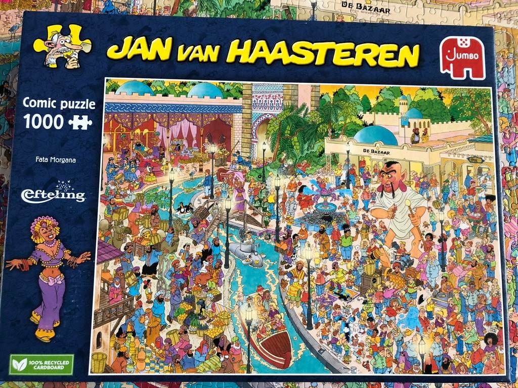 Efteling / fata morgana Jan van Haasteren 1000pcs, Ophalen of Verzenden, 500 t/m 1500 stukjes, Zo goed als nieuw, Legpuzzel