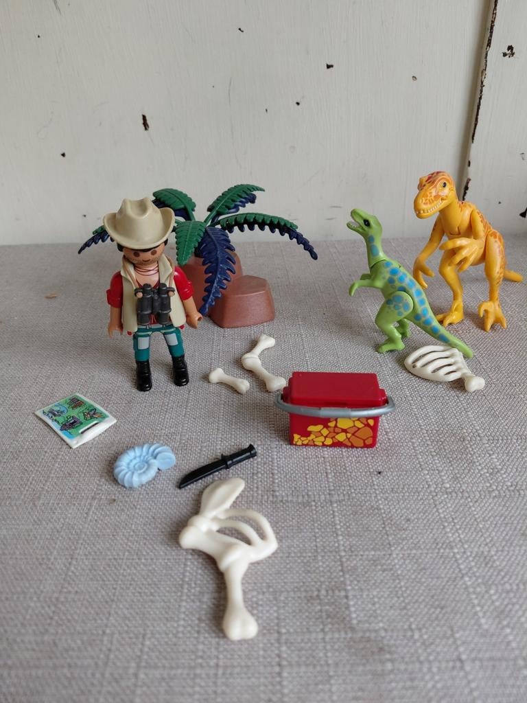 Playmobil Archeoloog met Dinosaurus Compleet, Ophalen, Zo goed als nieuw, Los playmobil