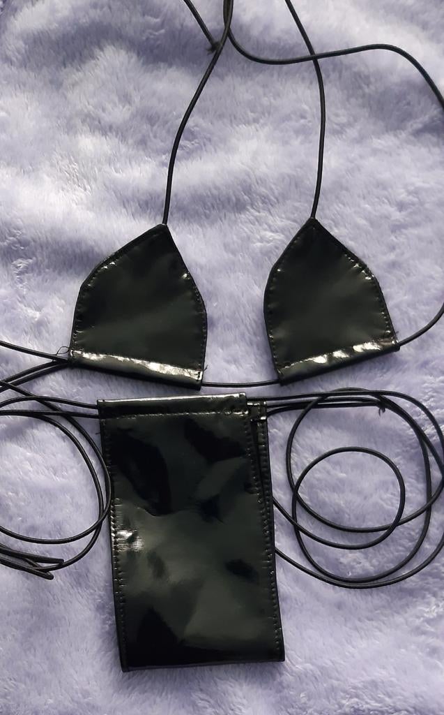 Lak bikinie,geen maat., Kleding | Dames, Ophalen of Verzenden, Zwart