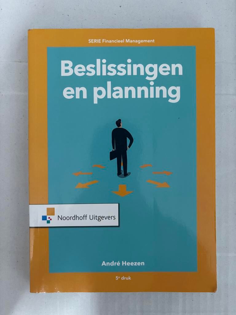 Beslissingen en planning - Accountancy boek, Ophalen of Verzenden, Beta, Zo goed als nieuw, HBO