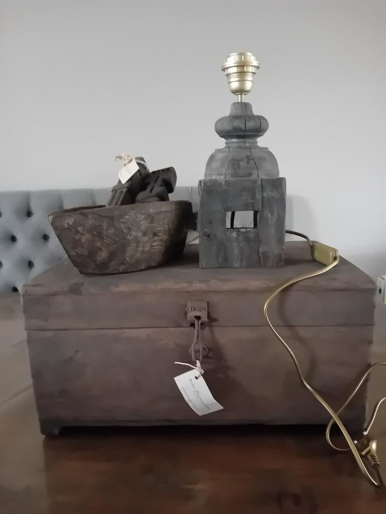 Houten Balusterlamp Aura Peeperkorn, Ophalen of Verzenden, Nieuw, Hout, Minder dan 50 cm