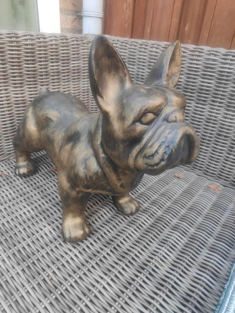 Indrukwekkend Bulldog Beeld XL – Goud & Brons, Ophalen of Verzenden, Zo goed als nieuw, Dier