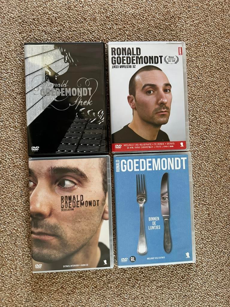 Ronald goedemondt 4 shows DVD, Alle leeftijden, Ophalen, Zo goed als nieuw, Stand-up of Theatershow