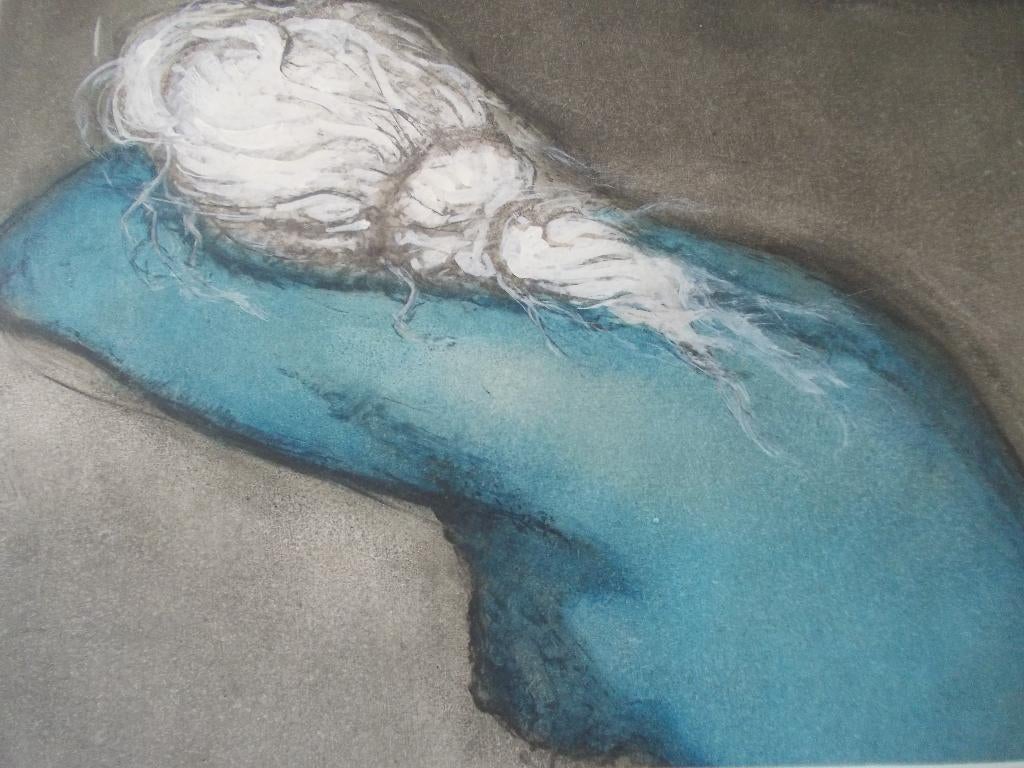 Olieverf schilderij "Rustende naakte vrouw" (Bob Denneboom), Antiek en Kunst, Ophalen of Verzenden