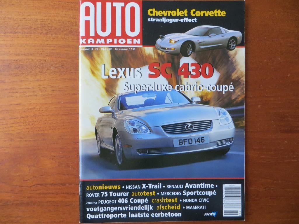 Autokampioen 14 2001 Lexus SC 430, Nissan X-Trail, Corvette, Ophalen of Verzenden, Nieuw, Nissan