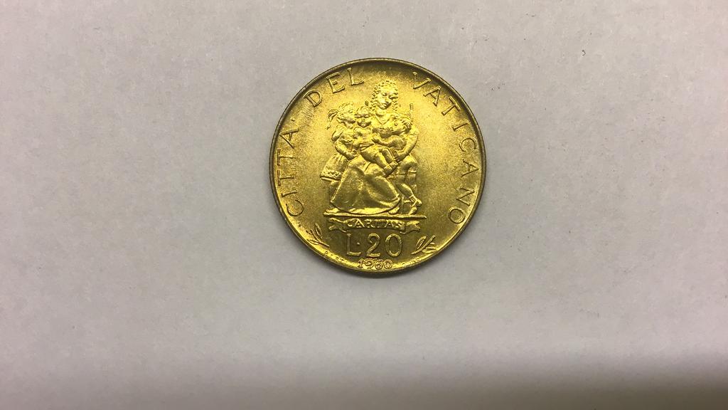 Vaticaan 20 lire 1960., Ophalen of Verzenden