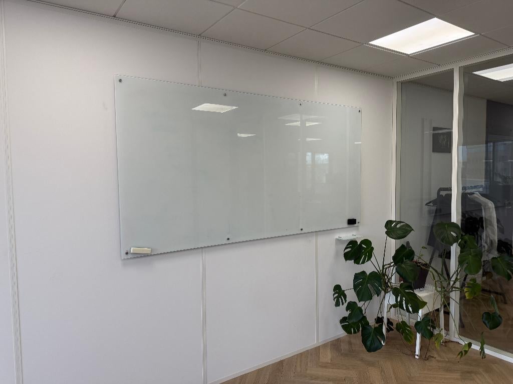 Grote glazen whiteboard / schrijfbord, Ophalen, Zo goed als nieuw, Whiteboard