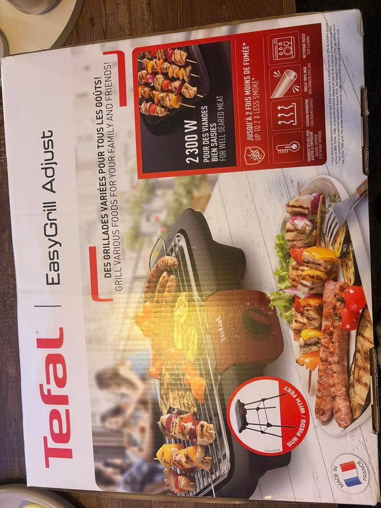 Tefal EasyGrill Adjust - Nieuw in doos, Ophalen of Verzenden, Nieuw