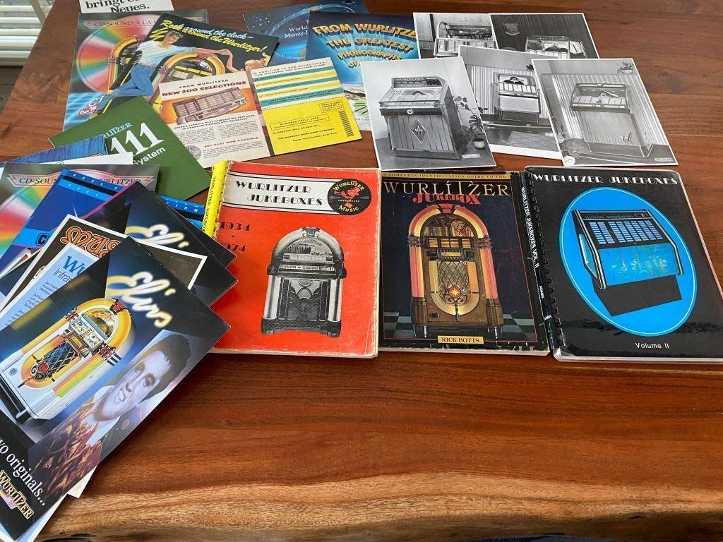 3x Wurlitzer jukeboxen  boeken / naslagwerken en folders, Ophalen of Verzenden, Gebruikt, 1970 tot heden, Wurlitzer