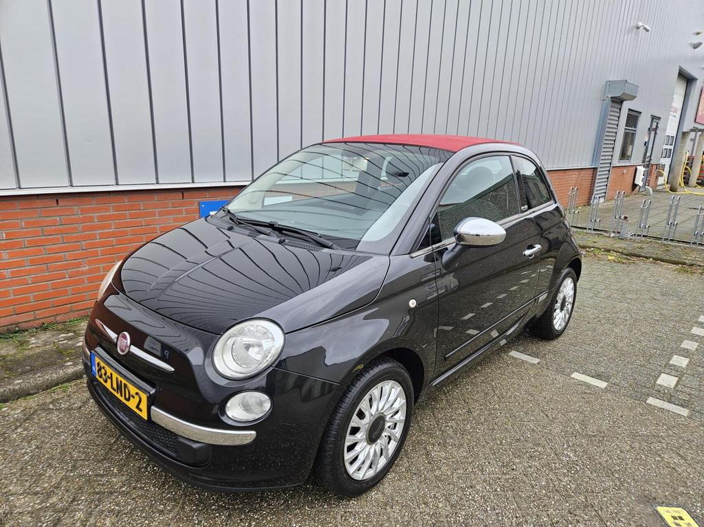 Fiat 500C 1.2 Sport Cabrio Nap Carplay, Auto's, Euro 5, Gebruikt, 4 cilinders, Zwart