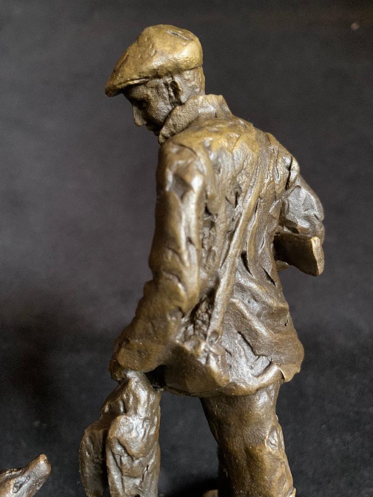 Bronzen Jachtsculptuur/Jager /Jachthond/Fazant., Ophalen of Verzenden