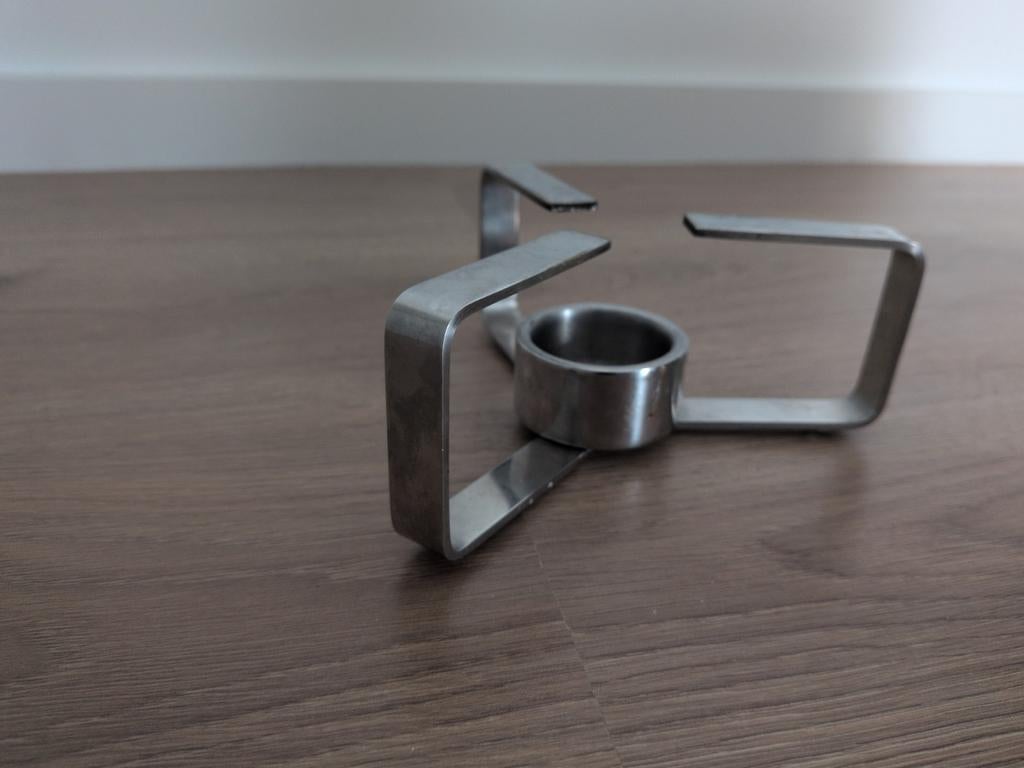 Metalen theelichthouder voor theepot, Ophalen of Verzenden, Gebruikt, Metaal