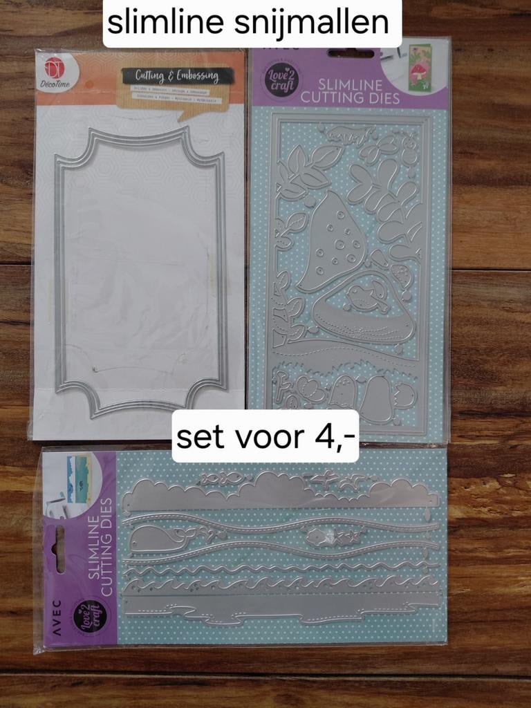 Slimline snijmallen voor kaarten maken en scrapbooking, Ophalen of Verzenden, Zo goed als nieuw, Overige thema's, Pons of Mal