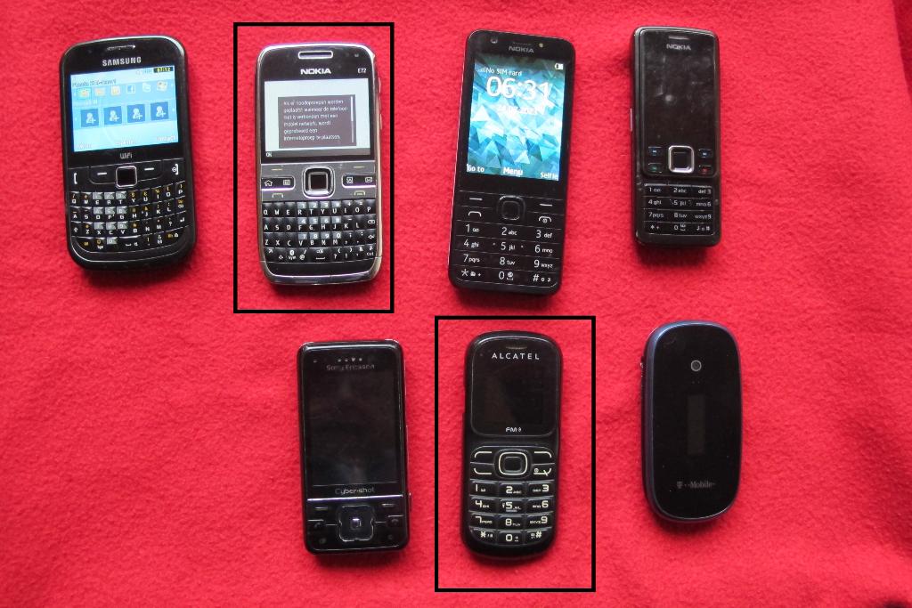 Samsung en Nokia dumppones, Gebruikt, Zwart, Fysiek toetsenbord, Ophalen of Verzenden