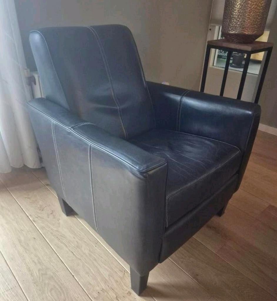 Leren henders en hazels stoel, Ophalen, Zo goed als nieuw, 75 tot 100 cm, 50 tot 75 cm