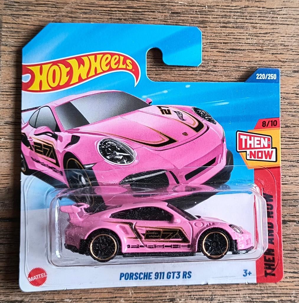 Hot Wheels Porsche 911 GT3 RS Roze - Nieuw in verpakking, Overige merken, Auto, Groter dan 1:32, Nieuw