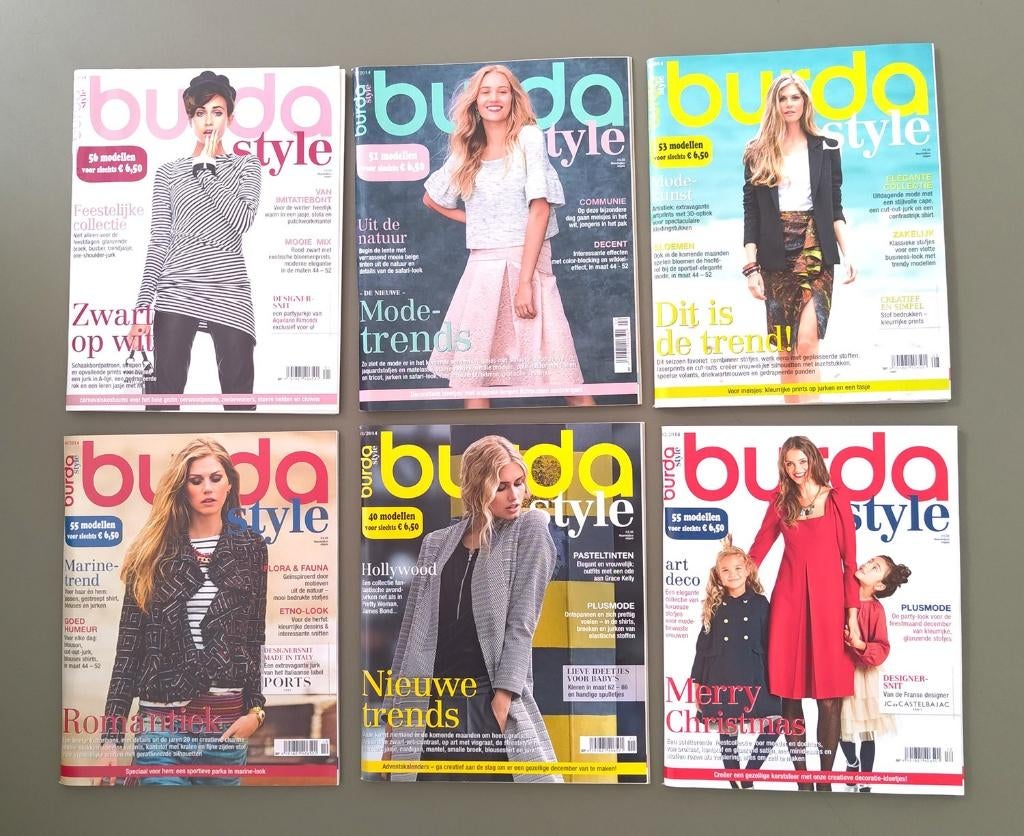Burda Style 2014 - 6 stuks, Hobby en Vrije tijd, Kledingpatronen, Overige typen, Vrouw, Zo goed als nieuw, Burda