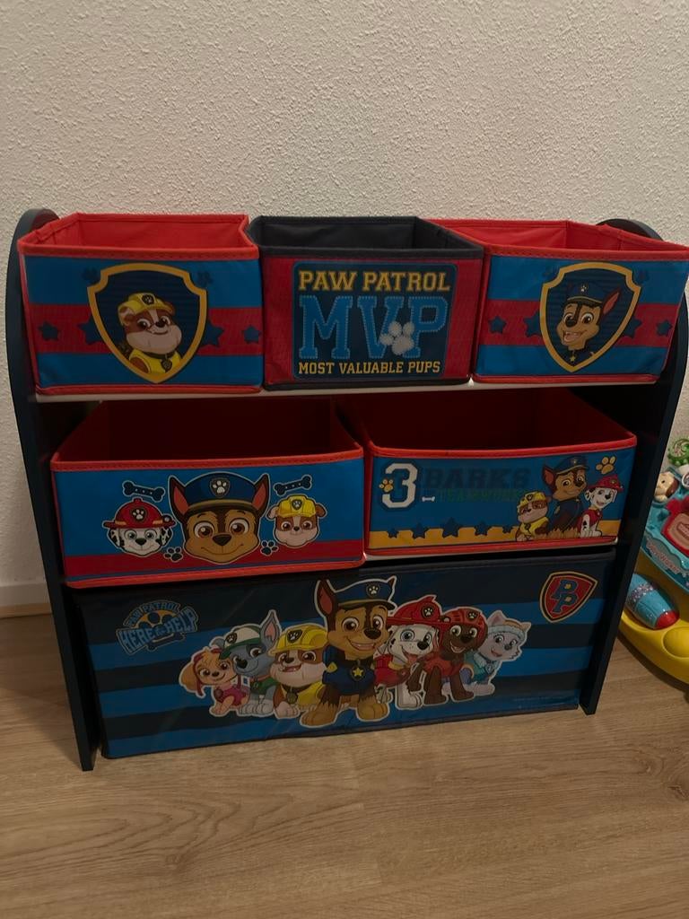 Paw Patrol Opbergbox met 6 Bakken - Ideaal voor Speelgoed, Ophalen of Verzenden, Gebruikt, Overige typen
