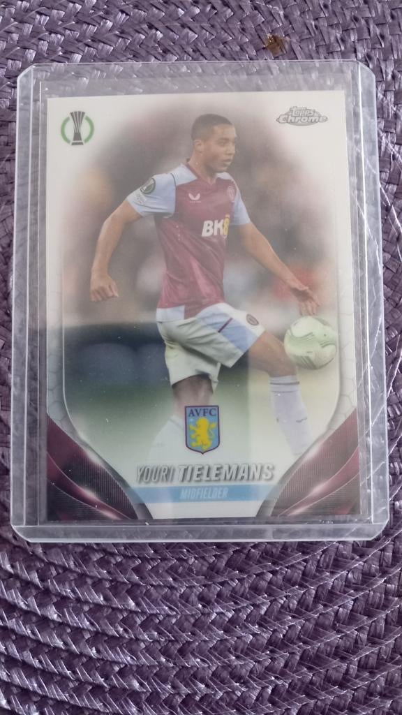 Youri Tielemans Topps Chrome kaart, Ophalen of Verzenden
