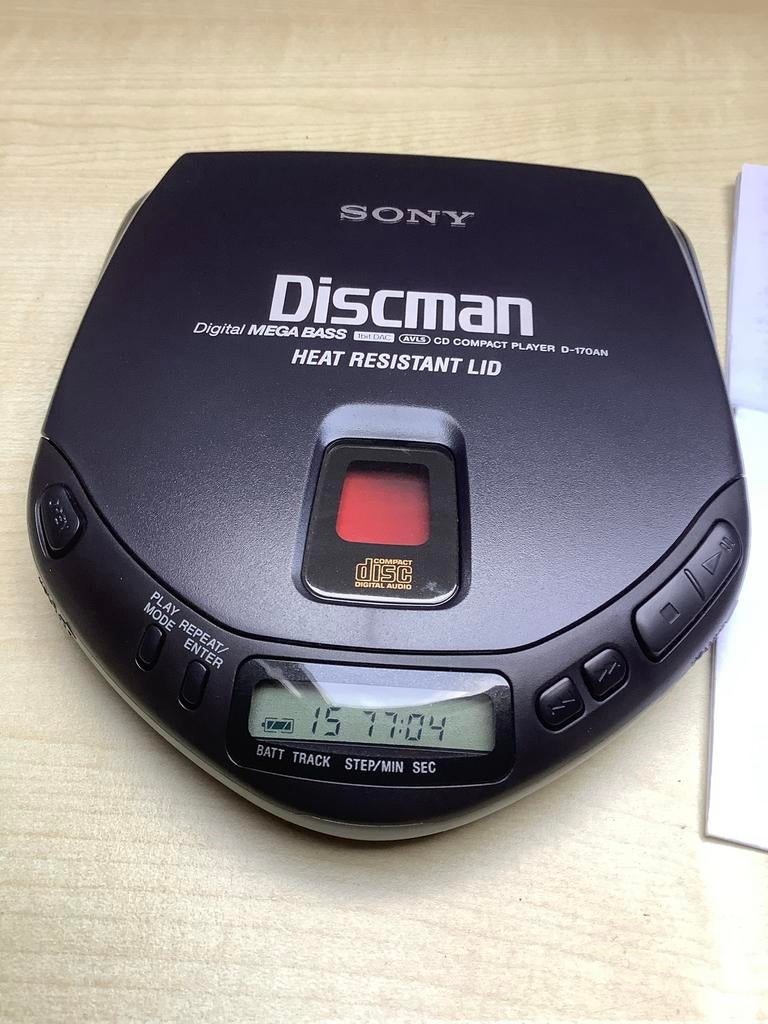 Sony Discman D-170AN Draagbare CD-speler met handleiding, Ophalen of Verzenden, Zo goed als nieuw, Sony, Draagbaar