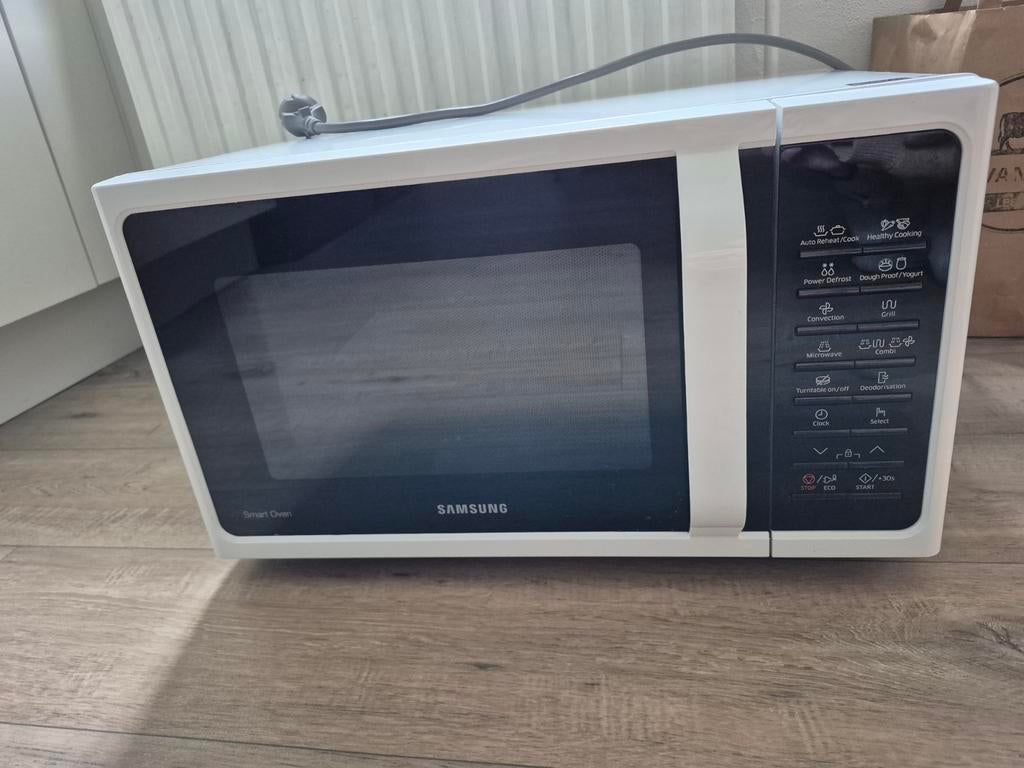 Samsung Combi Magnetron 28L MC28H5015AW/EF Wit 2024, Ophalen, Combimagnetron, Crisp, Zo goed als nieuw
