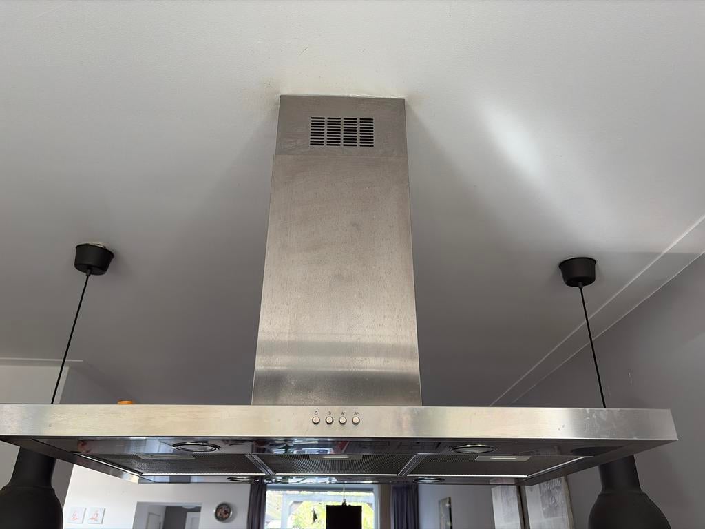 RVS Eilandschouwkap met Verlichting - Gebruikt, Ophalen, Gebruikt, Eilandschouwkap, Vrijstaand