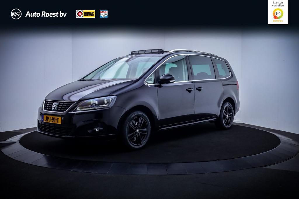 SEAT Alhambra 1.4TSI Dsg 7Pers STYLE PANO | CAMERA | CARPLAY, Auto's, Stof, Gebruikt, Zwart, 4 cilinders