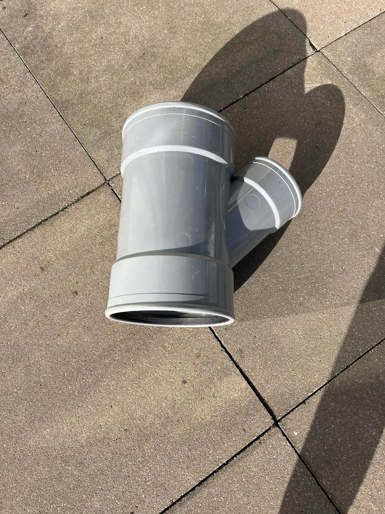 PVC T-stuk 45 graden manchet, 200 x 125 mm nieuw dyka, Pvc, Ophalen of Verzenden, Zo goed als nieuw, Minder dan 2 meter