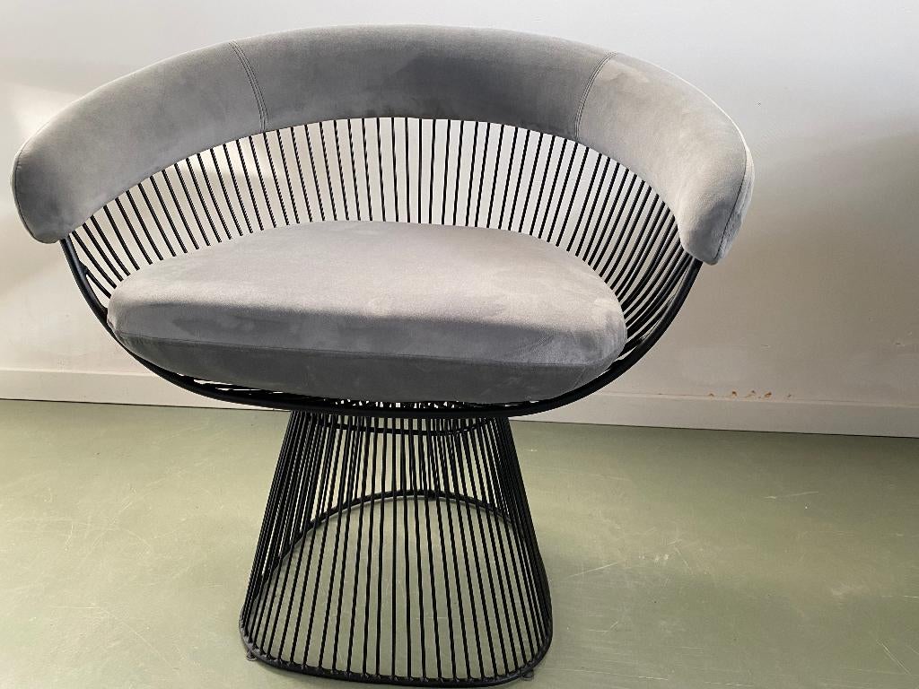 Laatste exemplaar Vintage platner stoel Grijs 50% korting, Nieuw, Ophalen of Verzenden, Eén, Stof